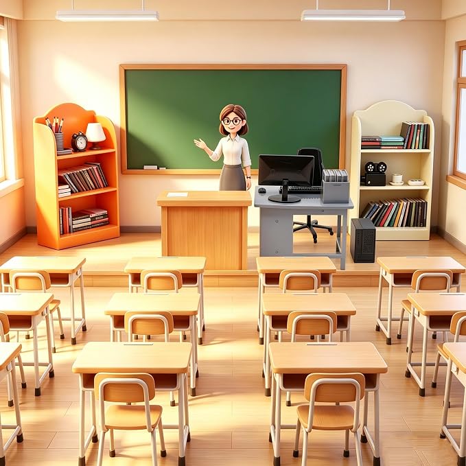1:12 Scale Dollhouse Office Furniture Set - Image 6