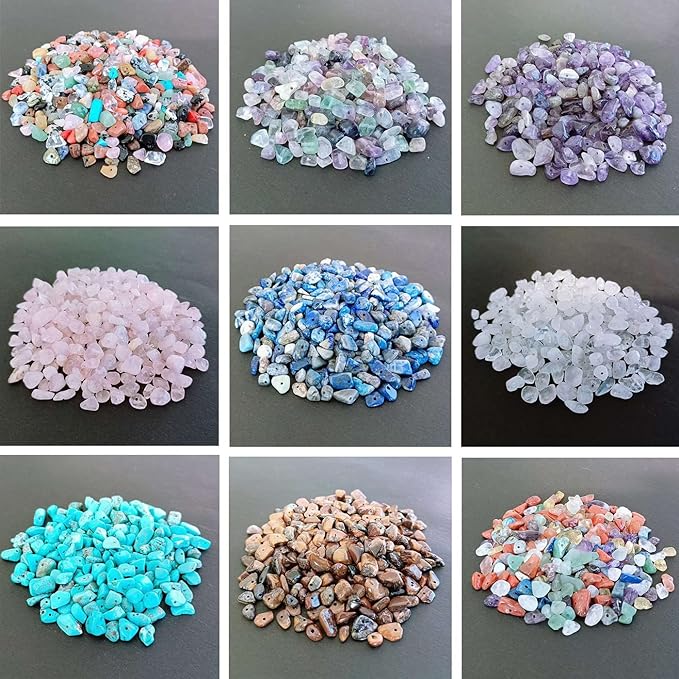 LAIDANLA Clear Quartz 400pcs Natural Chip Stone Beads 5-8mm Healing Crystal - Image 3