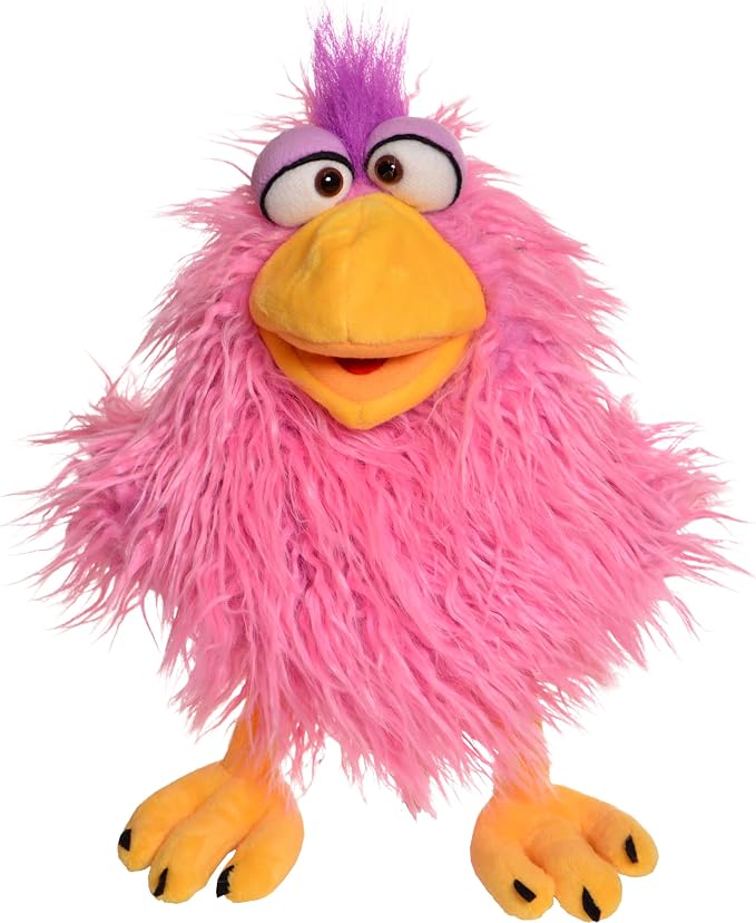 Living Puppets - Cheeks the Pink Chicken, 14 Inch Plush Hand Puppet by PlayfulMinds-Toys