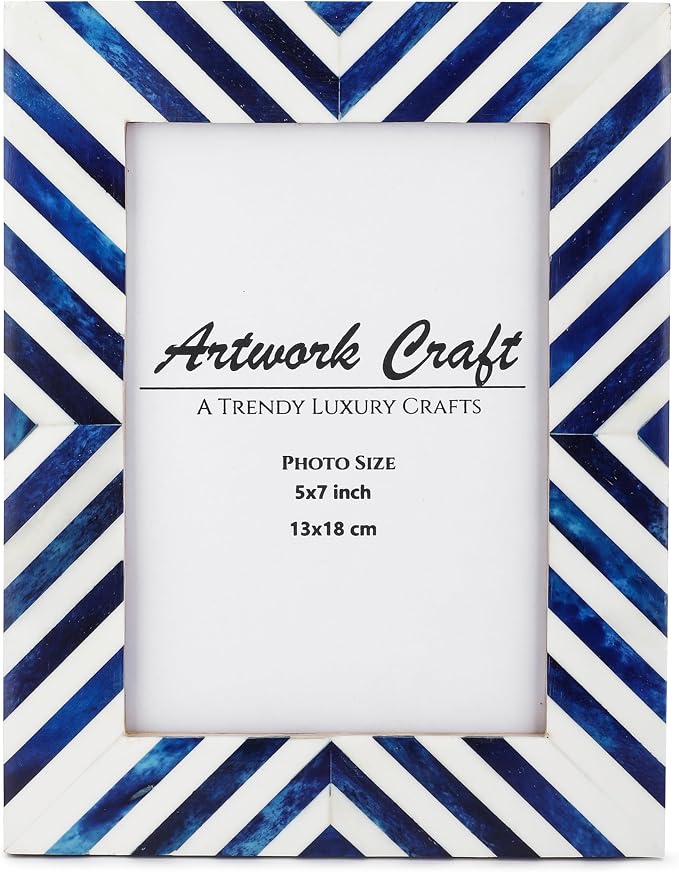 Picture Photo Frame Chevron Herringbone Art Inspired Vintage Table-Top/Wall by ArtworkCraft