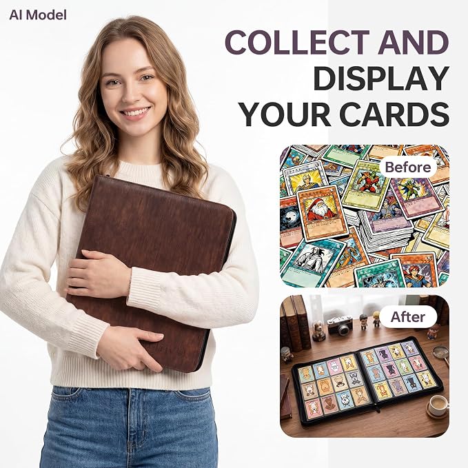 Card Binder 12 Pocket, Premium 720 Double Sided Pocket Collection Binder - Image 7