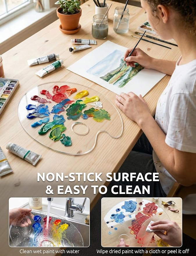 DUGATO Clear Acrylic Paint Palette, 15.7 x 11.8 in | Big Size Palette, - Image 6