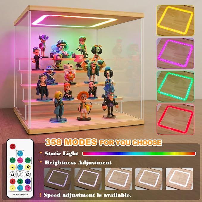 NONEMEY LED Acrylic Display Case, 4 Tier Display Case - Image 4
