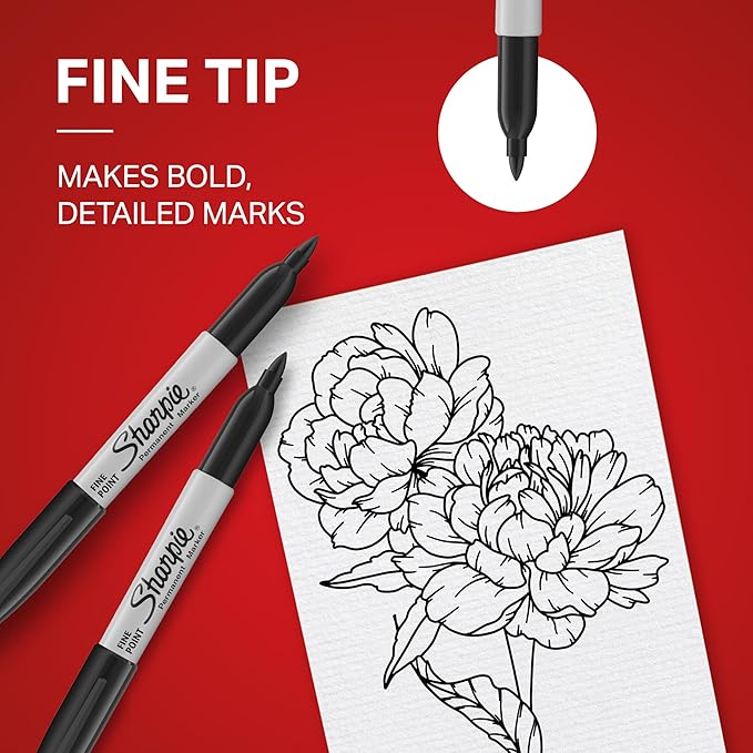Sharpie Permanent Markers, Fine Tip, Fade Resistant - Image 6