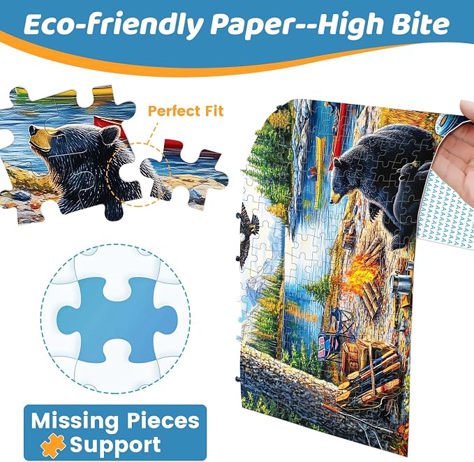 500 Piece Puzzles for Adults, Mother Bear Eagle Large Piece Jigsaw Puzzle for - Image 4