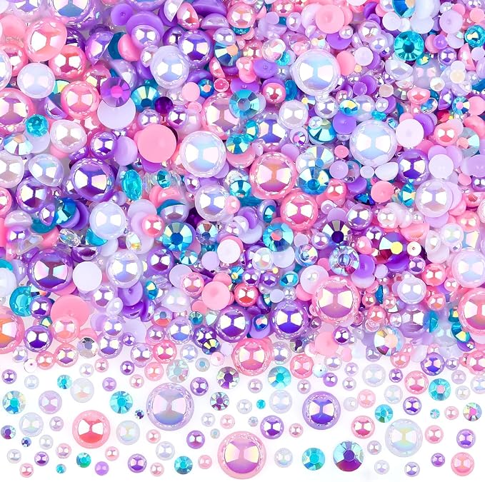3900+ Pcs Rhinestones and Pearls Kit, 2-10mm Flatback Gems by ShowNow