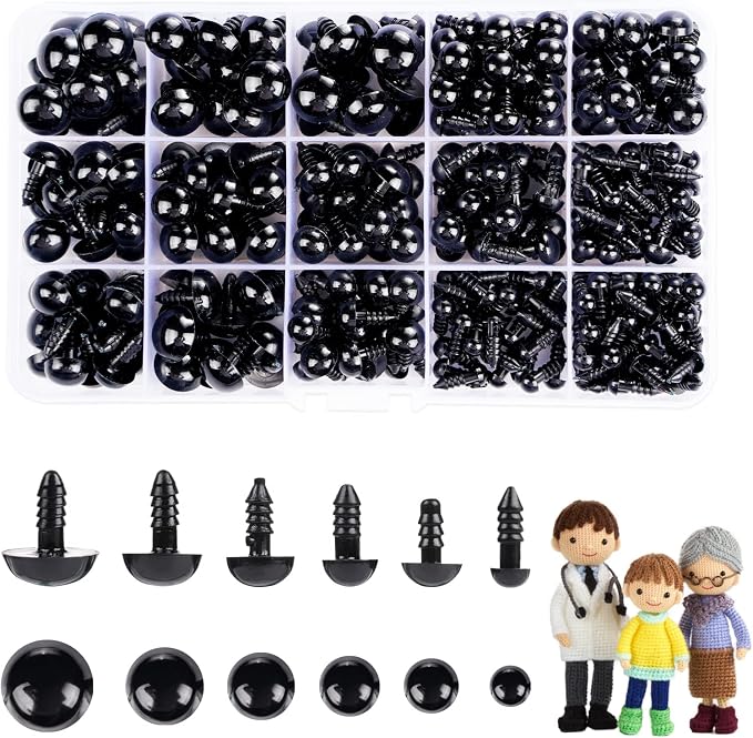350 Pcs 6-14mm Safety Eyes for Crocheting by MUCUNNIA