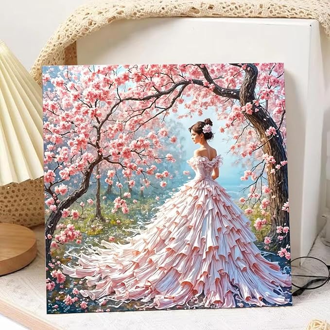 hkejoi Woman Paint by Numbers Kit - Image 2
