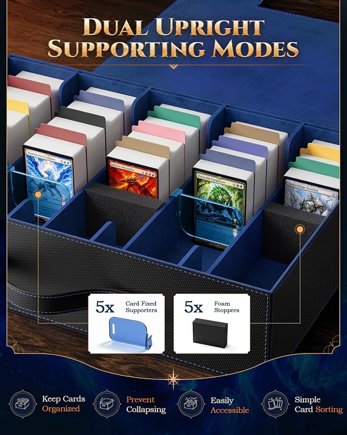 MoKo Trading Card Storage Box for MTG, 3900+Capacity, Top Loaders Organizer Case - Image 5