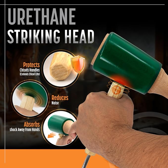 Precision Wood Carving Mallet 15oz - Image 3