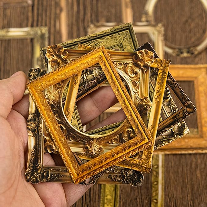 100 Pcs Vintage Frame Stickers Metallic | Scrapbooking Stickers by JUNKJWBZ%7CPeelStickInspir