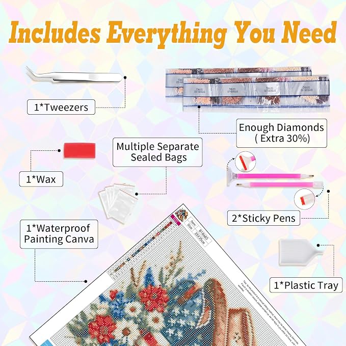 Kalonyth Eye Diamond Art Kits for Adults Beginners 14x14 in, DIY Craft Gift | - Image 6