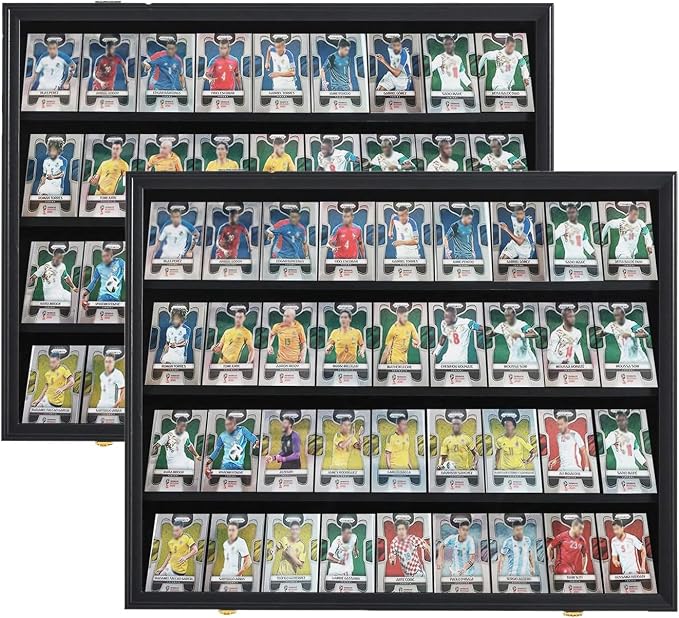 Graded Sports Card Display Case Lockable, Trading Card Collector Wall Display by Temgee