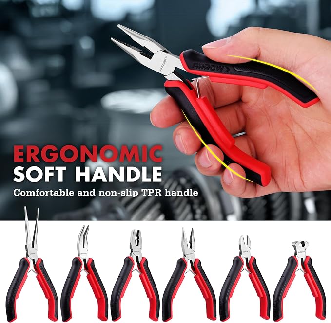 ARROW Mini Pliers Set, 6-Piece Precision Jewelry & Craft Kit – Includes Needle - Image 7