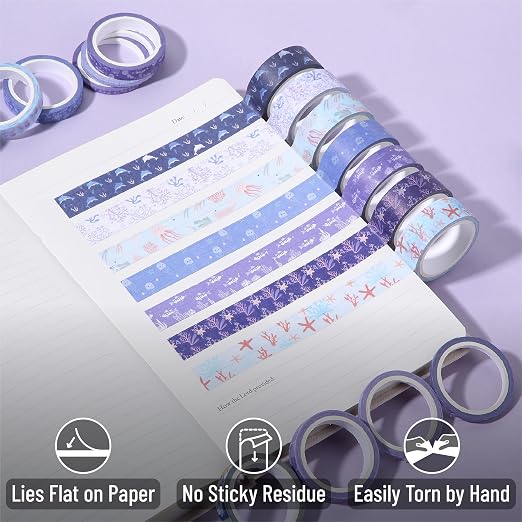 Mr. Pen- Washi Tape Set, 21 Rolls, 5 Yards/Roll | Washi Tape - Image 5