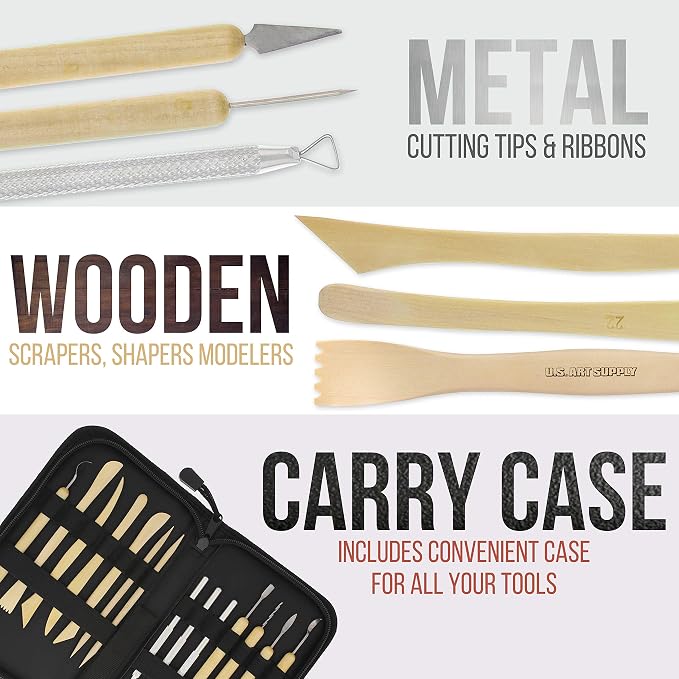 U.S. Art Supply Pottery & Clay Tools Set - Image 3