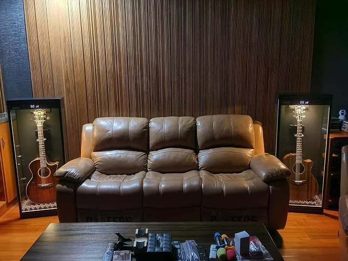 Humidity Guitar Display Case 270° Glass Lockable Guitars Ukuleles | Humidity - Image 7