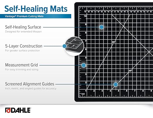 Dahle Vantage 10674 Premium Self-Healing Cutting Mat, 1/2" Grid, 5 Layers - Image 4