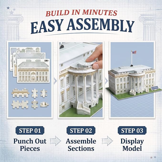 Liberty Imports The White House 3D Puzzle - Image 2