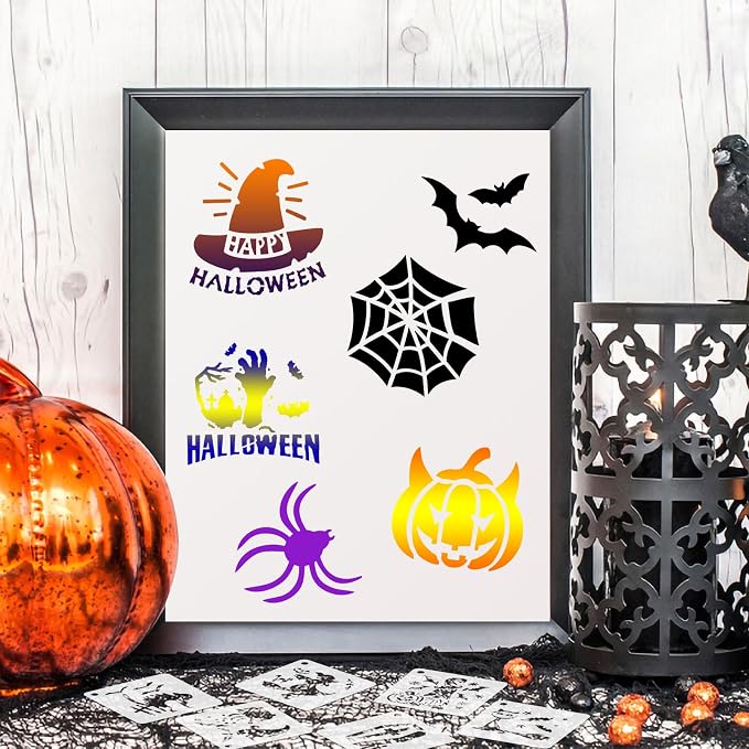 Augshy 56 Pack Small Halloween Pumpkin Stencils - Image 4