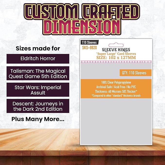 Sleeve Kings Standard Card Sleeves – 110 Count, XL Size, Compatible - Image 3