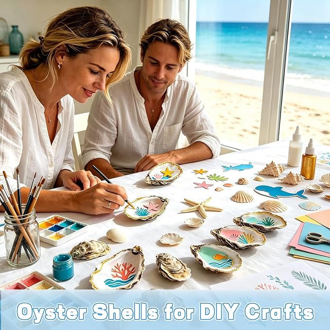20Pcs Oyster Shells for Crafts 2"-3" Natural Oyster Shells for DIY Crafting - Image 4