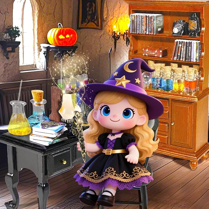 Rileryan 54 Pcs 1:12 Scale Magic Witchy House Kit Halloween Miniatures - Image 8