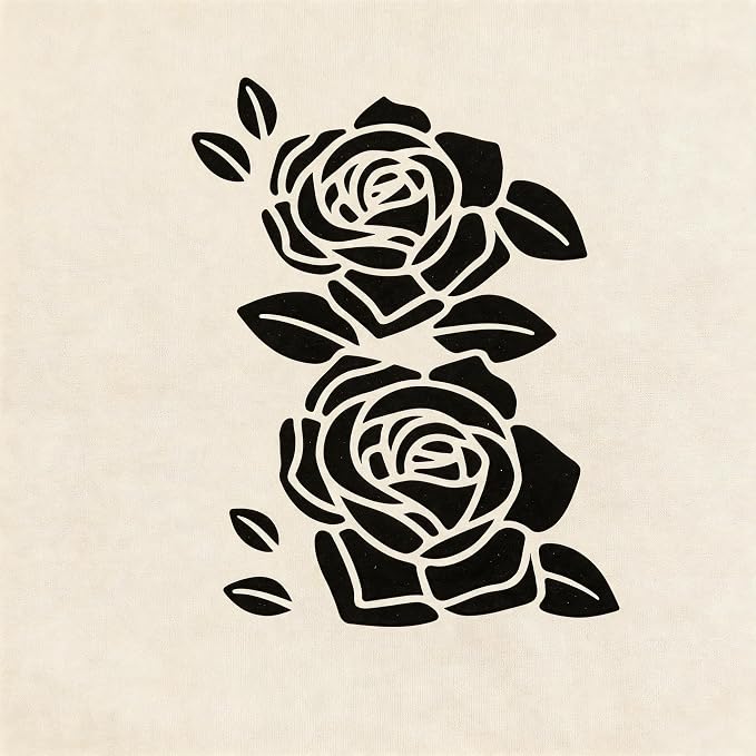 TIAMECH A4 Reusable Rose Flower Stencil - Image 4