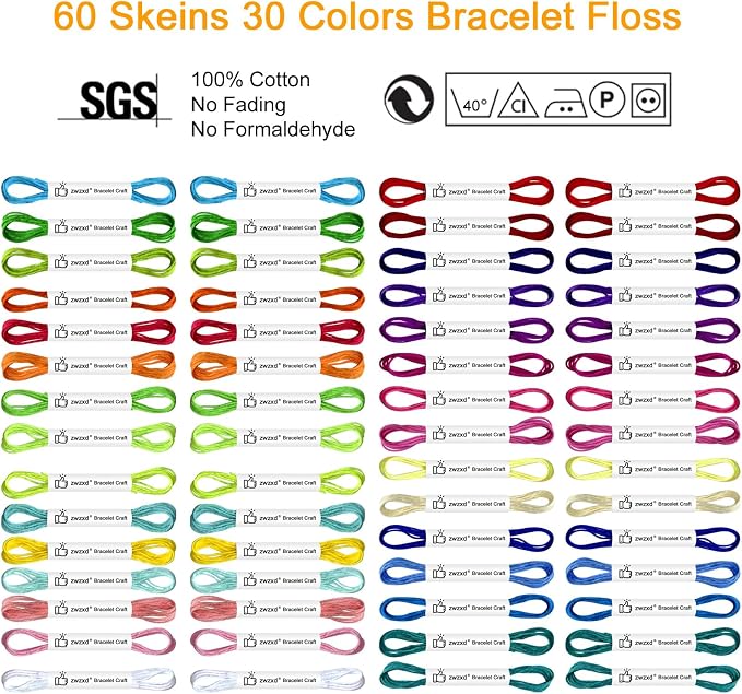 zwzxd Friendship Bracelet Making Kit Toys, Ages - Image 6