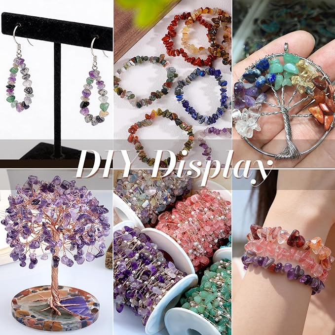 200 Pcs Crystal Chip Beads for Jewelry Making 5-8mm Multicolor Jade | Natural - Image 3