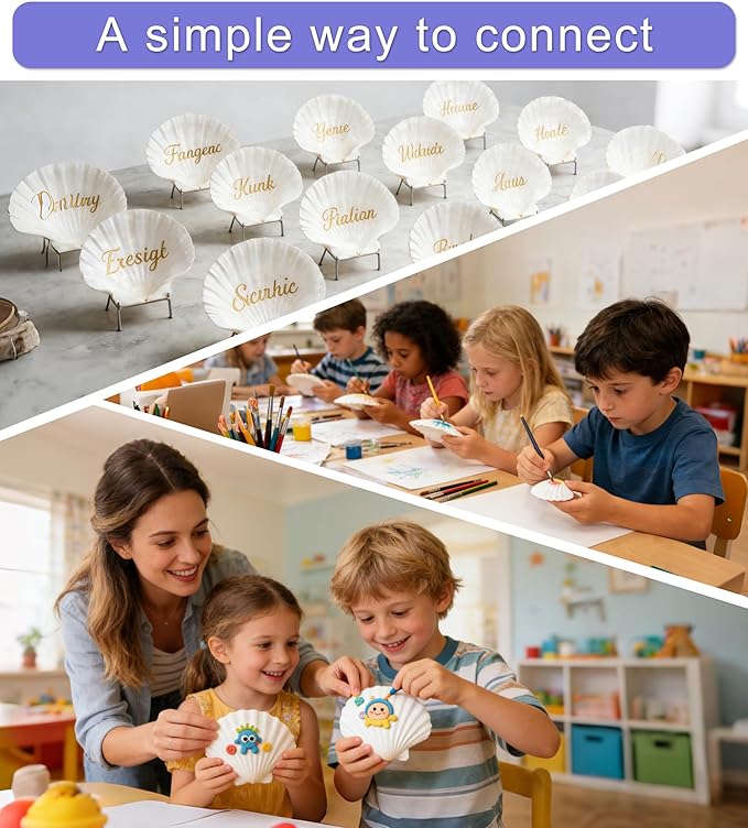 denking 30 PCS Large Scallop Shells 4-5 inch Natural White Seashells - Image 6