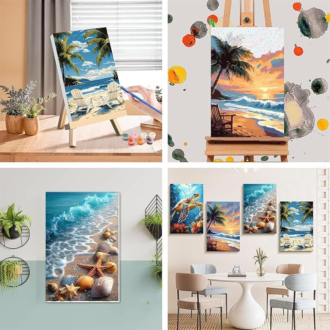 4 Pack Paint by Numbers for Adults - Image 5