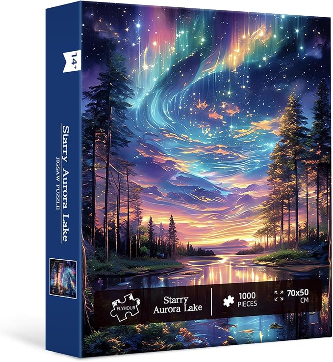 Starry Aurora Lake Puzzles for Adults 1000 Pieces, ImpossibleHard Challenging - Image 3