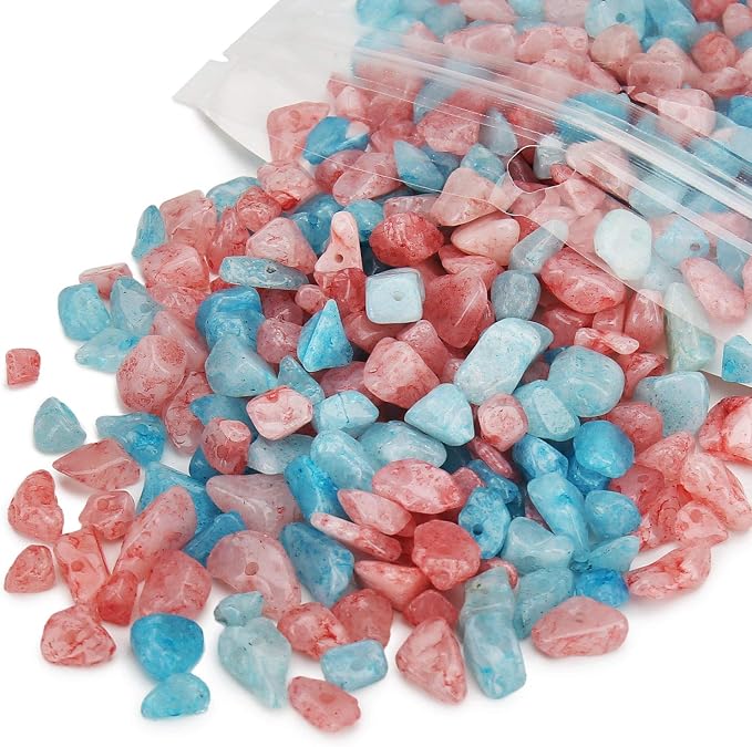 456 PCs Natural Chip Stone Beads, 5-8mm Irregular Multicolor Gemstones Loose - Image 2