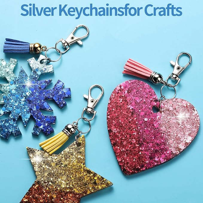 LEOBRO 240PCS Lobster Claw Clasps and Key Rings, Keychain Making kit, Keychains - Image 3
