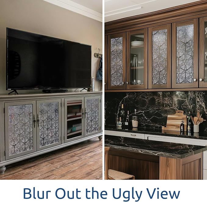 rabbitgoo Window Privacy Film, Diamond Pattern, 23.6" x 157.4" | Stained Glass - Image 6
