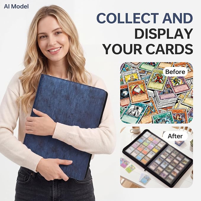 Card Binder 16 Pocket, Premium 1024 Double Sided Pocket Collection Binder - Image 7