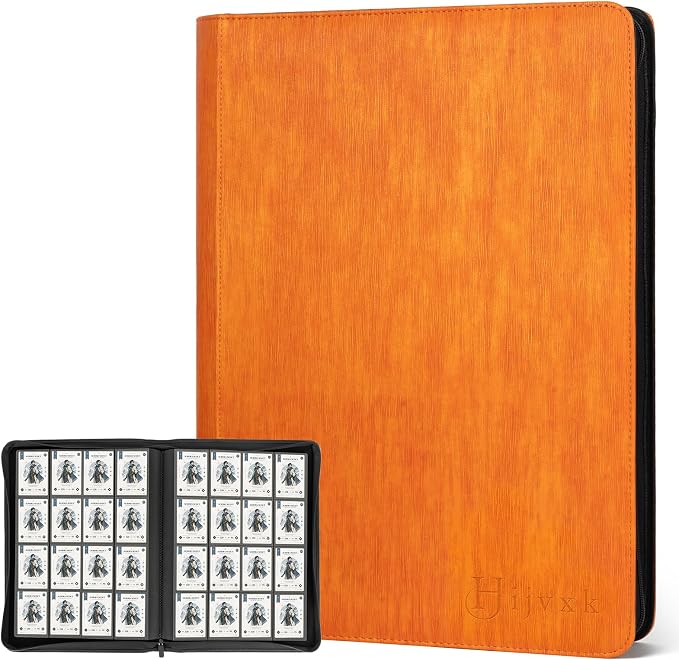 Card Binder 16 Pocket, Premium 1024 Double Sided Pocket Collection Binder by Hijvxk