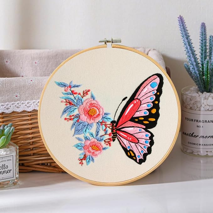 Santune 3 Pack Embroidery Kit for Beginners Adults Cross Stitch Kits - Image 9