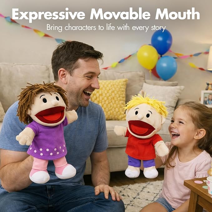 Podzly Hand Puppets for Kids 8 Pack – Plush Multicultural Puppets - Image 4