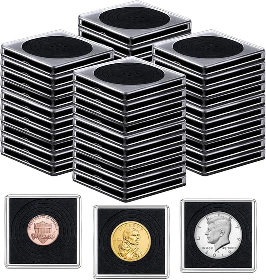 40 Pcs Adjustable Acrylic Coin Holder, Coin Collection Cases by Fansunta