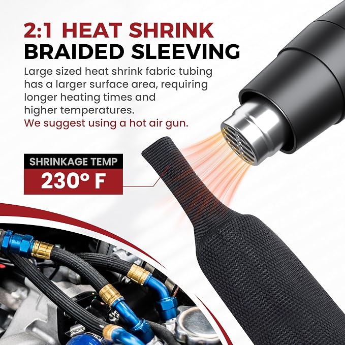 Braided Sleeving Heat Shrinkable Fabric 2:1 Ratio- Abrasion Protection - Image 6