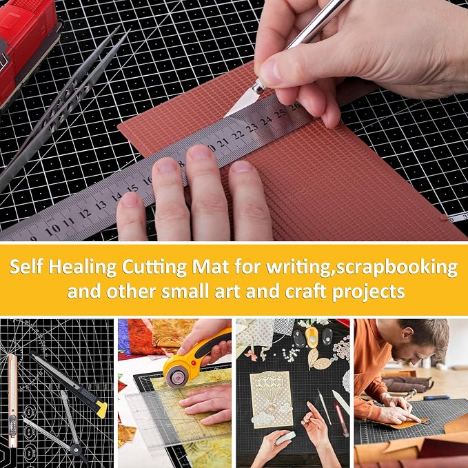 2 Pcs Large Cutting Mat Self Healing, Double Sided, Grid Line And Angles Help - Image 7