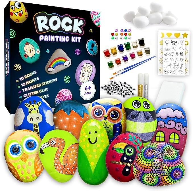 Rock Painting Kit for Kids 6-12 by Unknown