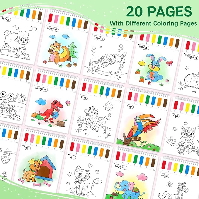 SOCOLER Paint with Water Coloring Books - Image 2