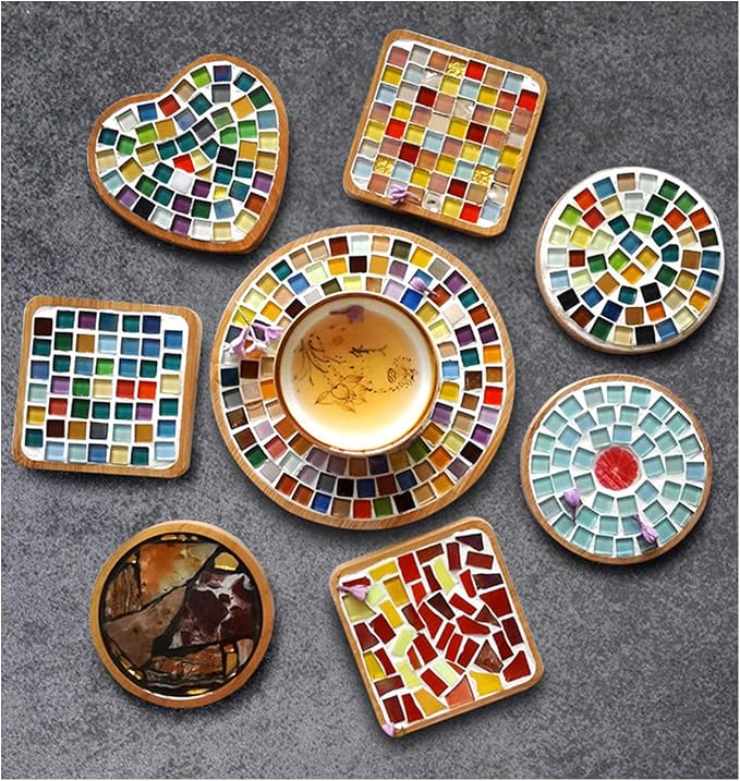 Mosaic Tiles Squares Chocolate Crystal Mosaic Glass Tile - Image 4