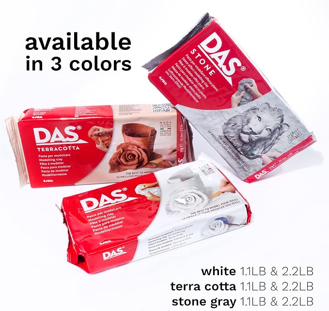 DAS Air-Hardening Modeling Clay, Terra Cotta Color, 1.1 Pound - Image 2