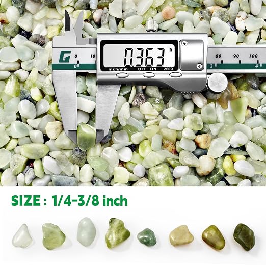 5 lb Jade Pebbles for Indoor Plants, 3/8 Inch Polished Decorative Pebbles for - Image 2