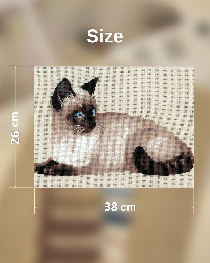RIOLIS - Thai Cat 1066, Cat Lovers, Cross Stitch Kits 14, Cross Stitch Kits - Image 4