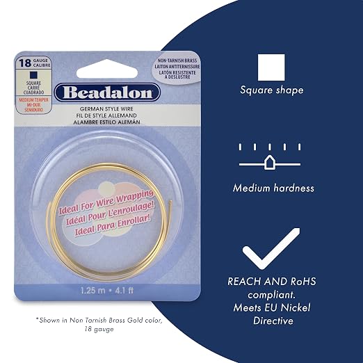 Beadalon German Style Wrapping Wire, 18 Gauge, 32 ft - Image 2